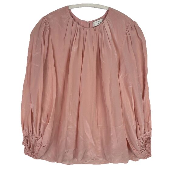 AYR Pink Silk blend Peasant Blouse Size Small NWOT - Picture 1 of 10